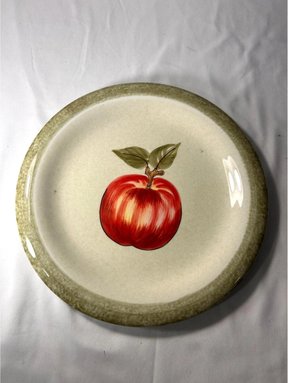 Nantucket Home Stoneware Dinner Plate Red Apple Country Kitchen